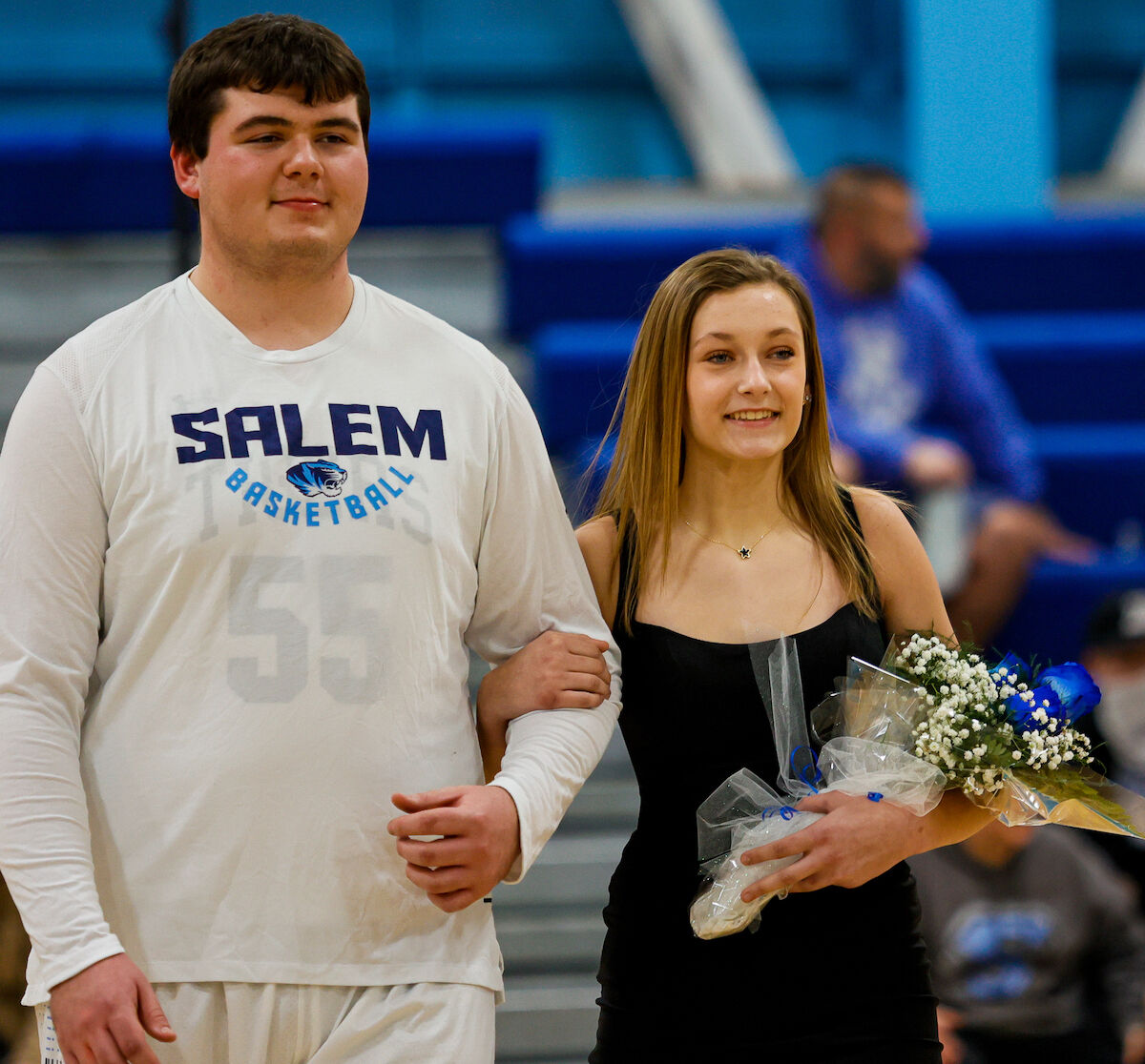Freshman Fayth Kaminski escorted by Lucas Morrison